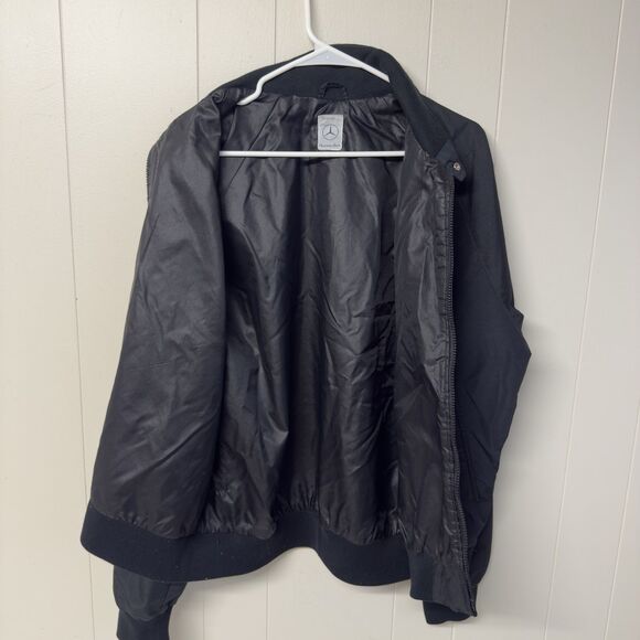 Vtg Mercedes Benz Official Tag Full Zip Harrington Jacket Embroidered Logo Men L - Picture 10 of 12